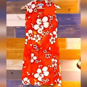 Penneys Hawaii vintage floral dress S orange print